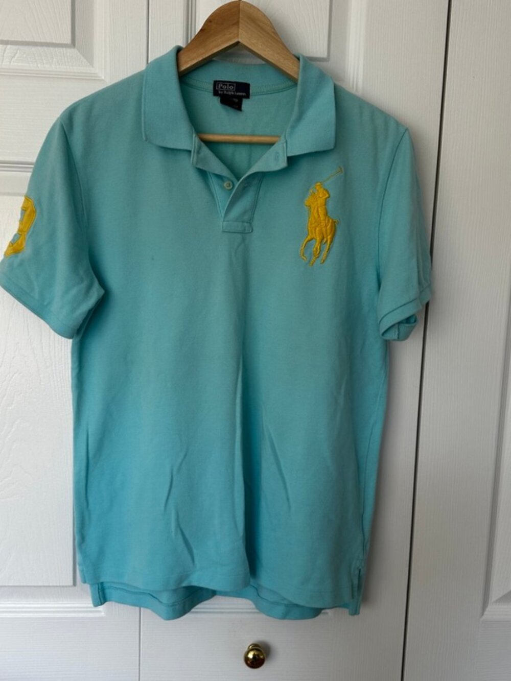 Polo Ralph Lauren Big Pony Boys XL 18-20 Plus Turquoise Polo